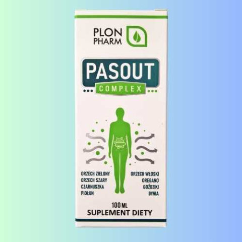 PASOUT Complex na Pasożyty Plon Pharm – Naturalne Wsparcie w Walce z Pasożytami, 100 ml