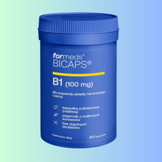 BICAPS B1 (100mg) - dla wsparcia układu nerwowego i serca, ForMeds, 60 kapsułek