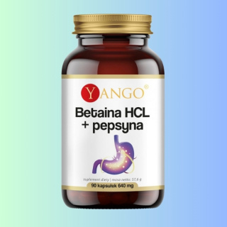 Betaina HCL + Pepsyna Yango – Wsparcie trawienia, 90 kapsułek