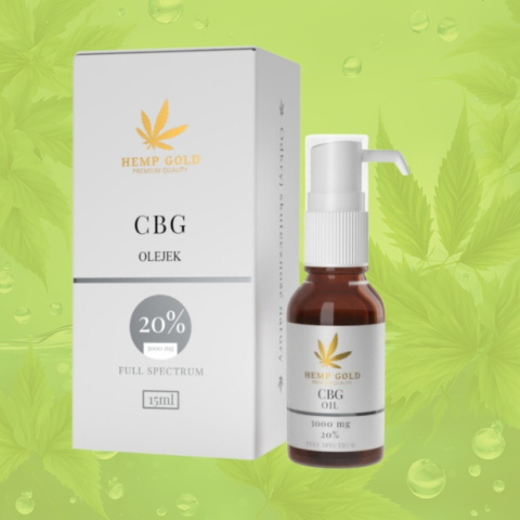 CBG Olejek 20% Hemp Gold – Wysoka koncentracja CBG, 3000mg