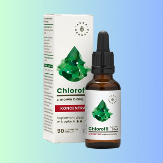 Chlorofil z morwy białej Aura Herbals 30ml – koncentrat dla wsparcia oczyszczania organizmu