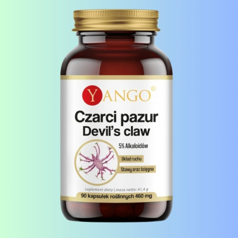 Czarci Pazur Yango - Wsparcie dla stawów i ścięgien, 5% Alkaloidów, 90 kapsułek