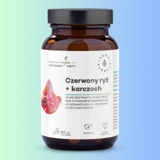 Czerwony Ryż + Karczoch Aura Herbals - Naturalne wsparcie dla układu krążenia, 60 kapsułek