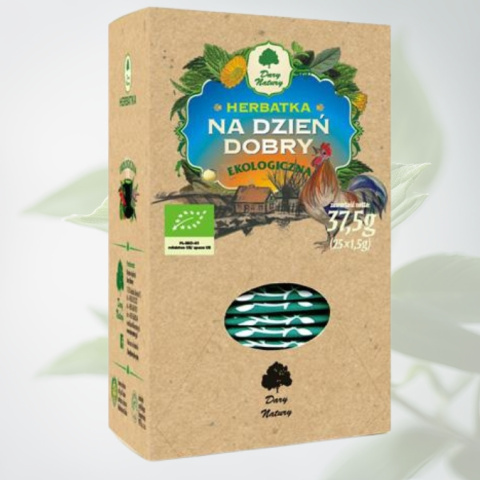 Ekologiczna Herbatka NA DZIEŃ DOBRY 25 saszetek - energetyzująca mieszanka na początek dnia