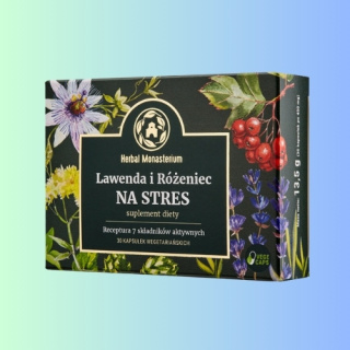 Herbal Monasterium Lawenda i Różeniec – Wsparcie na stres i równowagę, 30 kapsułek