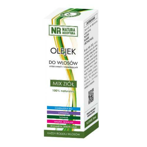 Olejek do Włosów Mix Ziół Natura Receptura – Wzmacniający i Odżywczy, 50 ml – Wsparcie Regeneracji, 50 ml