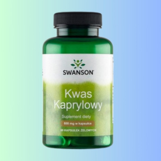 Kwas Kaprylowy Swanson 60 kapsułek - wsparcie zdrowia jelit i układu pokarmowego