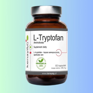 L-Tryptofan - na lepsze samopoczucie i spokojny sen, Kenay, 60 kapsułek