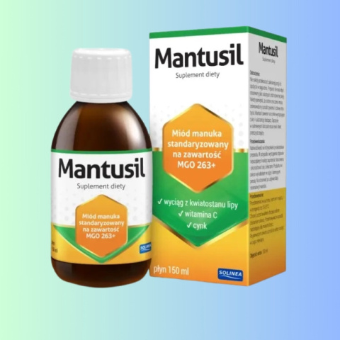 Mantusil - Miód manuka standaryzowany w płynie, Solinea, 150ml