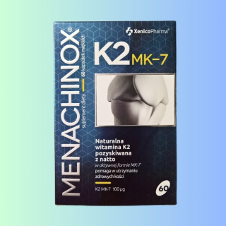 Menachinox K2 MK-7 z Natto, XenicoPharma, 60 kapsułek