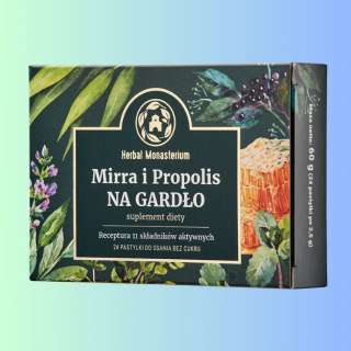 Mirra i Propolis NA GARDŁO, Herbal Pharmaceuticals, 12 pastylek