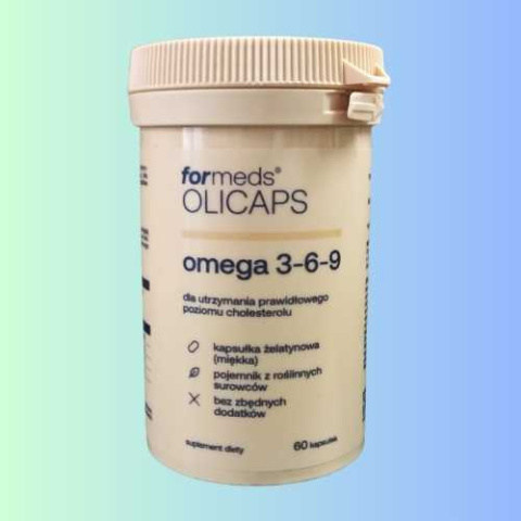 OLICAPS Omega 3-6-9 ForMeds – Wsparcie Prawidłowego Cholesterolu, 60 Kapsułek