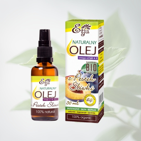 Olej Naturalny z Pestek Śliwki BIO, Etja, 50ml