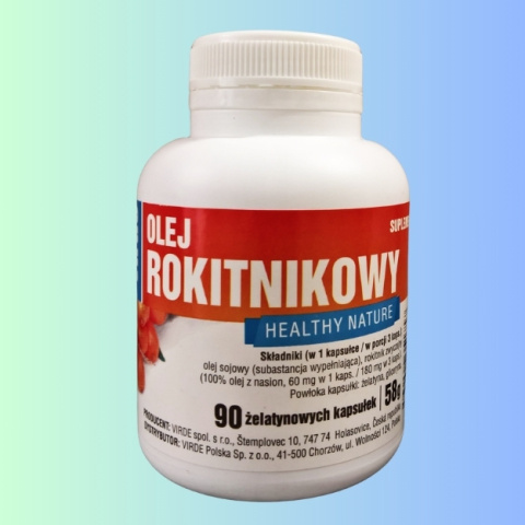 Olej Rokitnikowy Healthy Nature, 90 kapsułek, 58 g