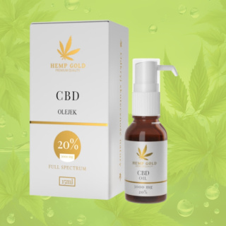 Olejek CBD 20% Hemp Gold – Silny suplement z CBD, 3000mg