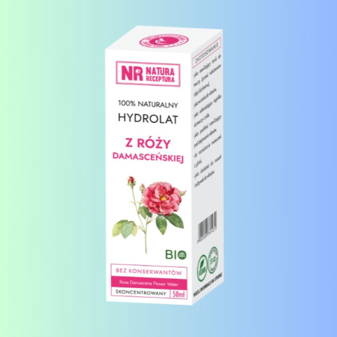 Hydrolat z Róży Damasceńskiej 100% Naturalny, Natura Receptura, 50ml