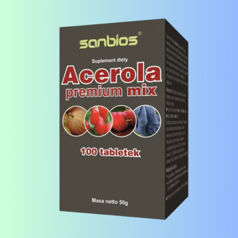 Acerola Premium Mix Sonbios 100 tabletek – naturalna witamina C dla odporności