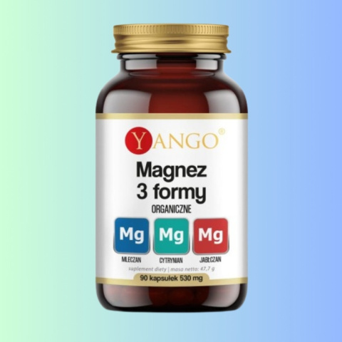 Magnez 3 Formy Organiczne – Suplement Diety, Yango, 90 kapsułek