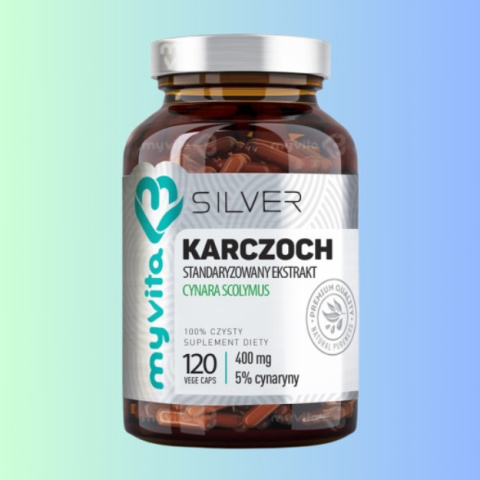 Silver Karczoch ekstrakt 100% czysty, Myvita, 120 kapsułek