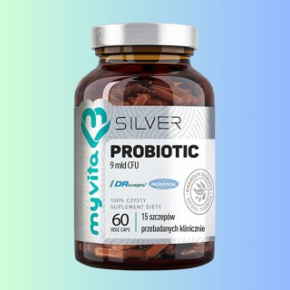 Silver Probiotic Myvita – Wspieranie zdrowej mikroflory jelitowej, 60 kapsułek