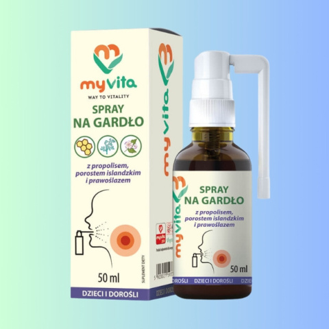 Spray NA GARDŁO - na podrażnione gardło, MyVita, 50ml