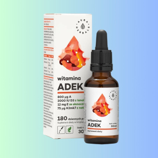 Witamina ADEK Aura Herbals 30ml - kompleks witamin dla zdrowia