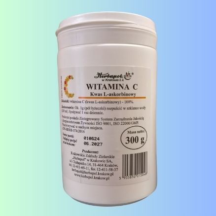 Witamina C 100% firmy Herbapol, proszek 300 g