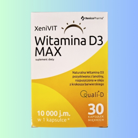 Witamina D3 MAX, XeniVIT, 30 kapsułek