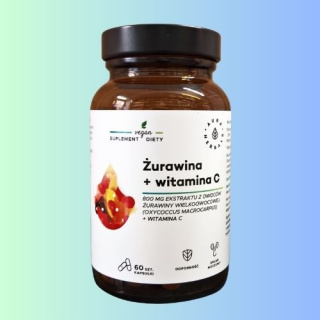 Żurawina + Witamina C, AuraHerbals, 60 kapsułek