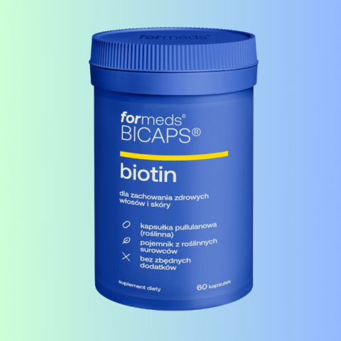 Bicaps biotin dla zachowania zdrowych włosów i skóry, Formeds, 60 kapsułek