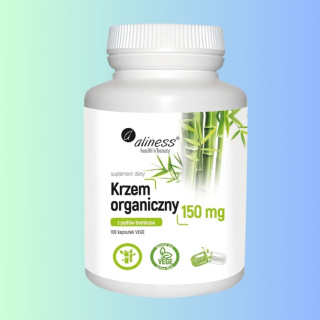 Krzem Organiczny - 150 mg z pędów bambusa, Aliness, 100 kapsułek VEGE