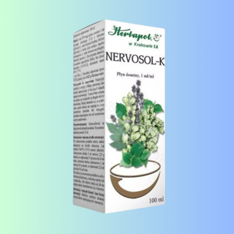 NERVOSOL-K w kroplach, Herbapol, 100ml