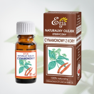 Naturalny Olejek Eteryczny CYNAMONOWY Z KORY 100% naturalny, Etja, 10ml