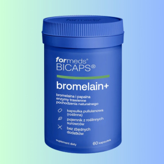 BICAPS Bromelain+ - naturalna papaina i bromelaina, ForMeds, 60 kapsułek