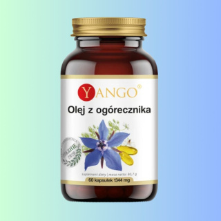 Olej z ogórecznika 20% GLA, Yango, 60 kapsułek