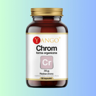 Chrom forma organiczna - Pikolinian chromu, Yango, 90 kapsułek roślinnych