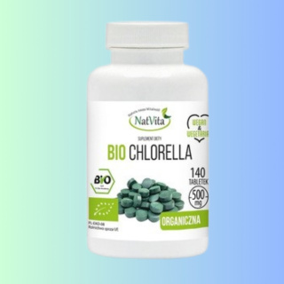 Bio Chlorella Organiczna NatVita - naturalne wsparcie zdrowia, 140 tabletek