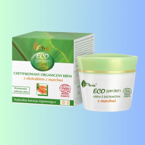 Eco garden Certyfikowany Organiczny Krem z ekstraktem z marchwi NA DZIEŃ I NOC, Ava Laboratorium, 50ml