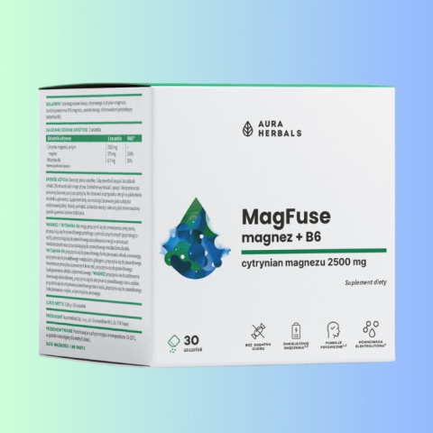 MagFuse magnesium + zinc, Aura Herbals, 30 saszetek