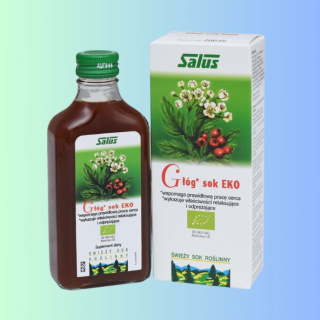 Salus Głóg 100% sok EKO - wspomaga prawidłową pracę serca, Zioło-Piast, 200ml