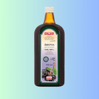 Aronia SOK 100% bezpośrednio tłoczony, Polska Róża, 500ml