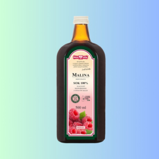 Malina SOK 100% bezpośrednio tłoczony, Polska Róża, 500ml