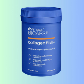 Bicaps collagen fish+ trzy typy kolagenu rybiego (I,II,III), Formeds, 60 kapsułek