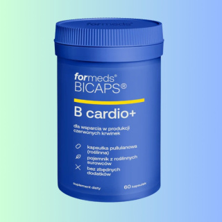 Bicaps B cardio+ dla wsparcia w produkcji czerwonych krwinek, Formeds, 60 kapsułek