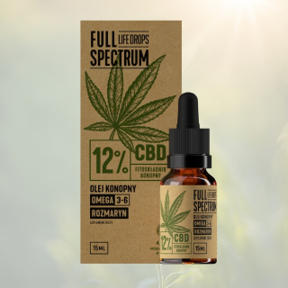 FULL SPECTRUM Olej Konopny CBD 12%, Cosma, 15ml