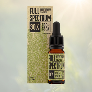 FULL SPECTRUM Olejek konopny CBD+CBDA 30%, Cosma, 10ml