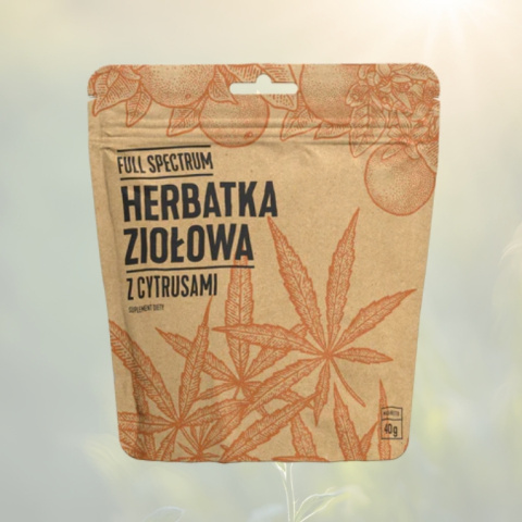 FULL SPECTRUM BIO Herbatka Konopna z Cytrusami, Cosma Cannabis, 40g