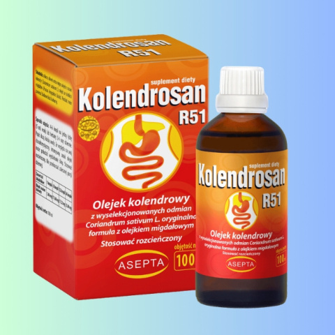 Kolendrosan R51 - olejek kolendrowy na problemy z układem pokarmowym, Asepta, 100ml