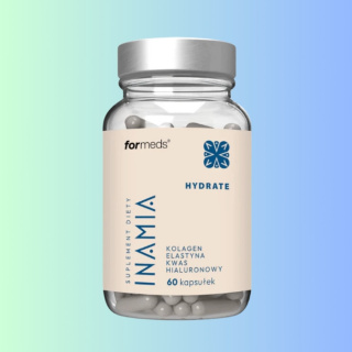 Inamia HYDRATE – kolagen, elastyna, kwas hialuronowy, Formeds, 60 kapsułek