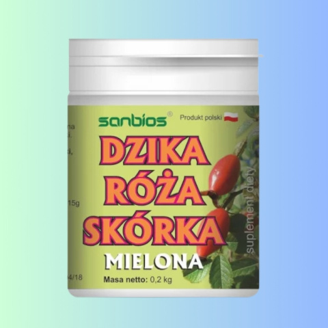 DZIKA RÓŻA SKÓRKA - grubo mielona suplement, Sanbios, 200g